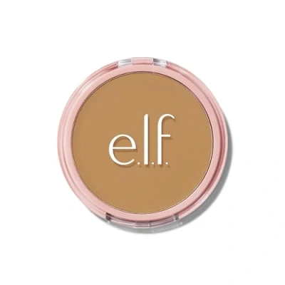 Abbildung von e.l.f. Halo Glow Powder Filter, Gepresster Finishing Puder, Aufbaubare Deckkraft, Verfeinert das Porenbild, Mit Velours Puderquaste und Spiegel, Vegan &amp; Tierversuchsfrei, Medium Warm