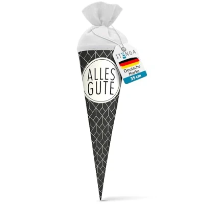 Abbildung von itenga Schultüte Geschwister 35cm Muster abstrakt