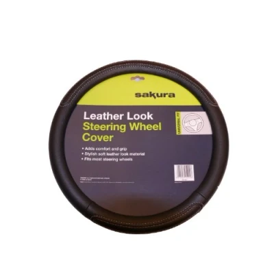 Abbildung von Sakura SS1451 Lenkradhülle, Leder Look