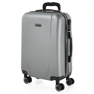Abbildung von ITACA Handgepäck Koffer Trolley Reisekoffer Mit Rollen und Hartschalenkoffer für Vielreisende. Silber 71150