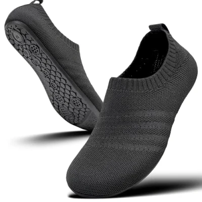 Abbildung von Sosenfer Hausschuhe Damen Herren Leichte hüttenschuhe rutschfest Flache Pantoffeln Home Cozy Slippers Unisex HEISE 41