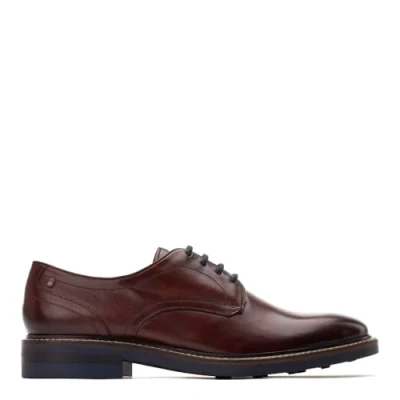 Abbildung von Base London Mawley Herren Derbys aus gewaschenem Leder, braun, 44 EU