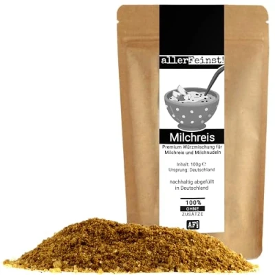 Abbildung von allerFeinst! Milchreisgewürz Premium Würzmischung für Milchreis, Milchnudeln, Pfannekuchen und mehr, 1er Pack (1 x 100g)