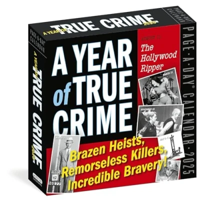 Abbildung von A Year of True Crime Page Day® Calendar 2025: Brazen Heists, Remorseless Killers, Incredible Bravery!