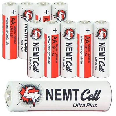 Abbildung von 10 x Alkaline Batterien AA Mignon NEMT Cell MN1500 LR6 AM3