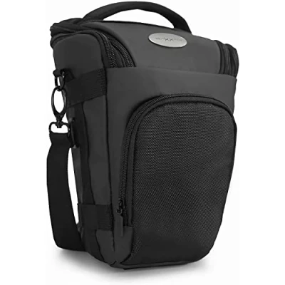 Abbildung von Baxxtar PRO NOVO II Full Size SLR Kameratasche Colt Tasche schwarz (mit Schultergurt, Beckengurt, Gurttunnel, Regencape)