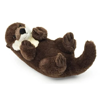Abbildung von Uni Toys Eco Line Otter Rückenschwimmer zu 100% aus recyceltem Material 26 cm (Länge) Plüsch Plüschtier, Kuscheltier