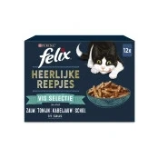 Abbildung von Leckere Fischstreifen Selection 12x80g Katzenfutter Felix