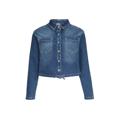 Abbildung von comma casual identity Softe MIT DRUCKKNÖPFEN Jeansjacke, Damen, Größe: 36, Blau