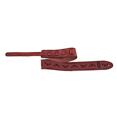 Abbildung von Ovation Gitarrengurt Premium Leder, Signature &quot;Multi Soundhole&quot;, Ruby Red