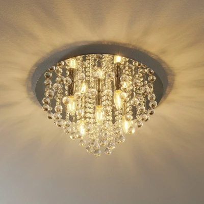Abbildung von NOWA Deckenleuchte Silber 5 flammig LONDON, ohne Leuchtmittel, Deckenlampe
