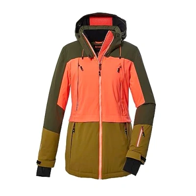 Abbildung von killtec Damen Skijacke/Funktionsjacke mit abzippbarer Kapuze und Schneefang KSW 91 WMN SKI JCKT, oliv, 38, 40839 000