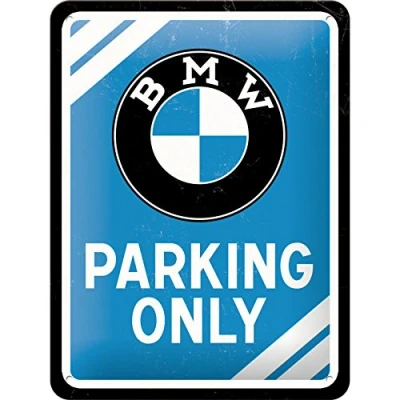 Abbildung von Nostalgic Art Blechschild 15 x 20 &quot;BMW Parkin Only Blue&quot;