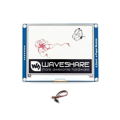 Abbildung von IBest Three Color 4.2inch E Ink Display Module 400x300 Resolution 3.3V 5V Paper HAT epaper Screen for Raspberry Pi/Arduino/Jetson Nano/Nucleo Support Full Refresh,SPI Interface