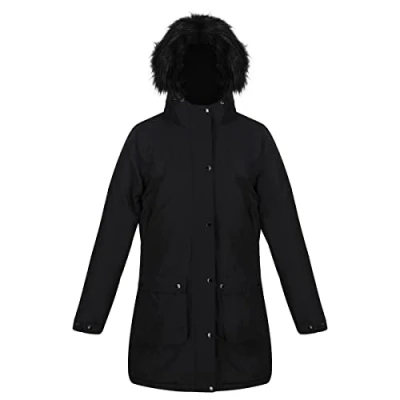 Abbildung von Regatta Damen Voltera Parka Jacke, Schwarz, 16