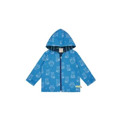 Abbildung von loud + proud wasserabweisende MIT Druck Regenjacke / Jacke für Kinder, Größe: 122/128, Azur