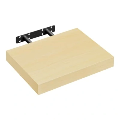 Abbildung von WOLTU Wandregal Wandboard Bücherregal Regale für Deko Wandablagen aus MDF Holz,Hängeregal Gelb Eiche, 30x22.9x3.8 cm RG9371kei