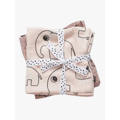 Abbildung von Done By Deer Stofftücher 2er Pack 70x70 cm Contour, Hellrosa
