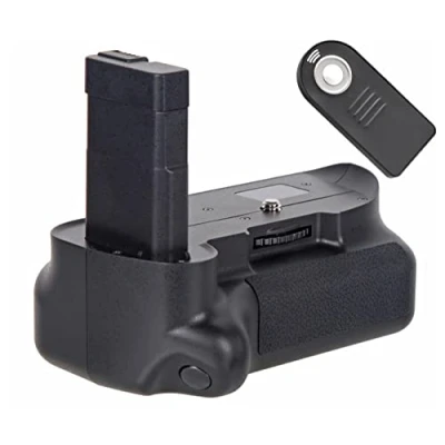 Abbildung von ayex Batteriegriff Passend für Nikon D3100 D3200 D3300 D5300 Hochformatauslöser viele Funktionen bis zu 2 Akkus wie BG 2F MB + IR Auslöser