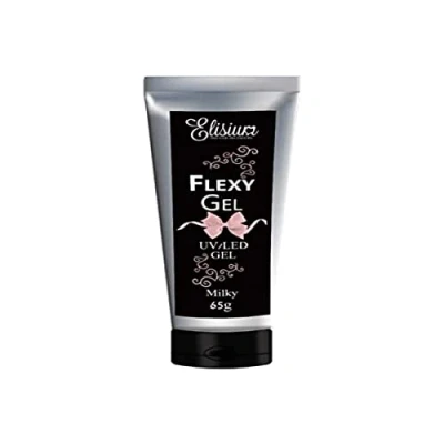 Abbildung von Elisium Flexygel Milky milchig Nagelpflege Maniküre Aufbaugel UV/LED 65g