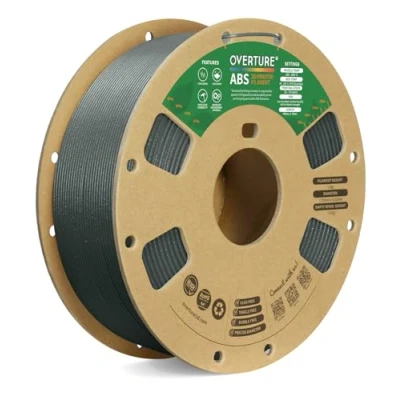 Abbildung von OVERTURE Filament ABS 1.75mm, 1kg Spule (2.2lbs), Maßgenauigkeit +/ 0.03 mm, für 3D Drucker(Diamant Grau)