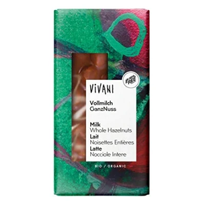 Abbildung von Vivani Vollmilch Nuss mit ganzen Nüssen 100g, 5er Pack (5 x 100 g) Bio