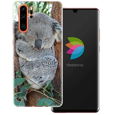 Abbildung von dessana Koala transparente Schutzhülle Handy Case Cover Tasche passend für Huawei P30 Pro Schlafender