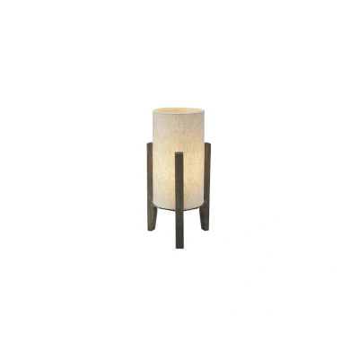 Abbildung von Tischleuchte Eruca, Höhe 34 cm, braun/beige, Holz/Leinen