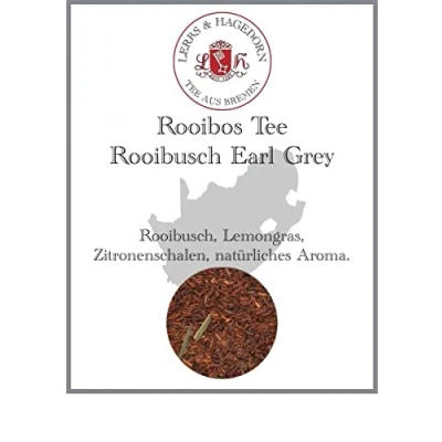 Abbildung von Lerbs &amp; Hagedorn, Rooibos Tee Rooibusch Earl Grey 250g (Ca. 20 Liter) Lemongras, Zitronenschalen