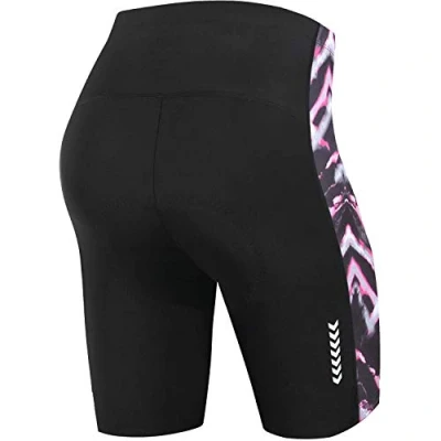 Abbildung von NOOYME Radlerhose Damen gepolstert schnelltrockende Kurz elastische mit Sitzpolster 4D Radhose breiterem und dichterem Polster