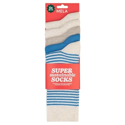 Abbildung von MELA Socken 5er Pack Basic Das Elasthan &quot;Roica&quot; ist abbaubar, ohne Schadstoffe zu hinterlassen