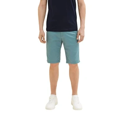 Abbildung von TOM TAILOR Herren 1035037 Slim Chino Bermuda Shorts mit Stretch, 30105 Deep Bluish Green, 29