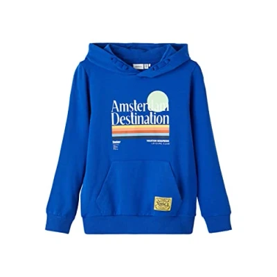 Abbildung von name it Boy&#039;s NKMDAMME LS Sweat WH UNB Sweatshirt, Surf The Web, 122/128