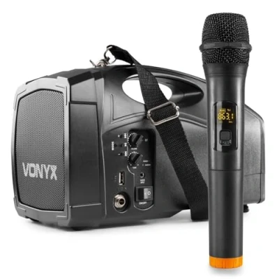 Abbildung von Vonyx ST014 tragbarer PA Lautsprecher mit kabellosem UHF Mikrofon