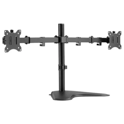 Abbildung von LogiLink BP0099 Alu Dual Monitor Schreibtischständer für 2x 17 32 Zoll (LCD, LED, OLED, …), 360, Armlänge = 390mm