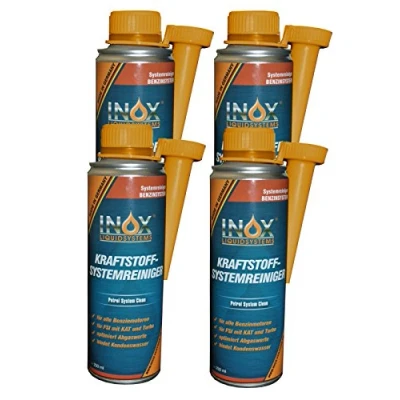 Abbildung von INOX® Kraftstoffsystem Reiniger, 4 x 250ml Additiv für alle Benzinmotoren entfernt Verschmutzungen und erhöht Lebensdauer von Motoren