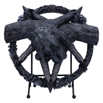 Abbildung von Nemesis Now Hand Free Standing Plaque, Black, 24.5cm Hold of Baphomet Handfreistehendes Schild, Schwarz, 24,5 cm, Harz