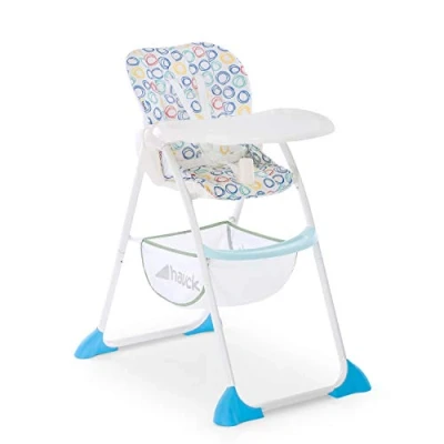 Abbildung von Hauck Hochstuhl Sitn Fold Circles Multi, Kinderhochstuhl ab 6 Monate bis 15 kg mit Tisch, Verstellbar, klappbar