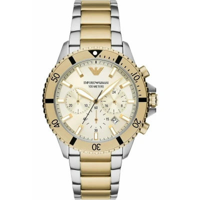 Abbildung von Emporio Armani Analog Quarz Uhr, Herren, Größe: One Size, Silber