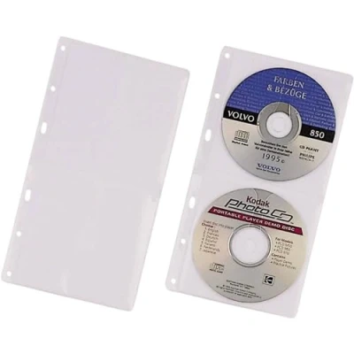 Abbildung von Durable CD Hüllen für 2 CDs/DVDs aus PP, 155 x 285 3,25 mm, transparent, 5 Stück, 520319