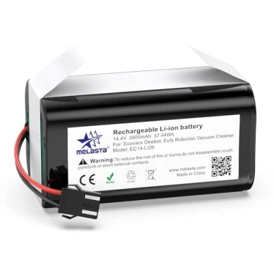 Abbildung von melasta 14,4 V 2600 mAh Li Ionen Ersatz Akku für Tesvor X500, Eufy RoboVac 11, 11S, 11S MAX, 30, 30C, 30C 12, 15C, 15C 15T, 35C, DEEBOT N79S N79 DN622,Conga Excellence 990 950 1090
