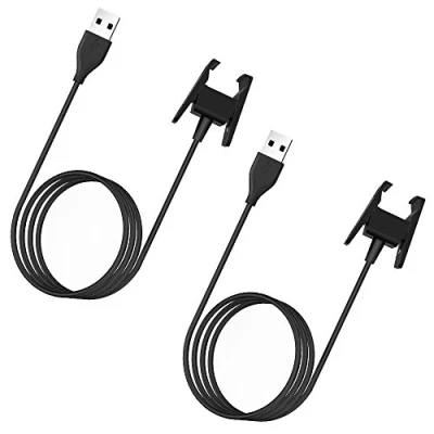 Abbildung von Simpeak 2 Stück Ladegerät Kompatibel für Fitbit Charge [2 Pcs], 1.8Ft Ersatz USB Ladekabel Ladeschale Dock Adapter mit