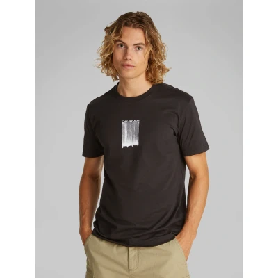 Abbildung von Calvin Klein Jeans Brush Stroke Graphic TEE Tshirt print, Herren, Größe: XL, Black