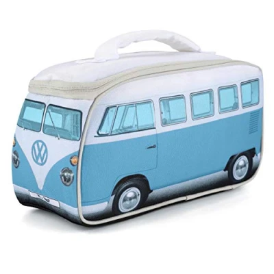 Abbildung von VW Collection by BRISA Lunchbox Volkswagen T1 Bulli Bus Brotdose, Polyester D600, PU beschichtet, (1 tlg), elegante Allzwecktasche in blau