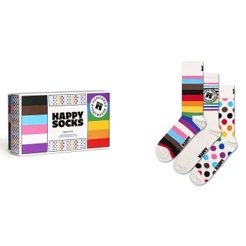 Abbildung von Happy Socks 3er Pack Regenbogen Baumwolle Socken bunte und lustige Pride Socken, LGBT für alle 41 46