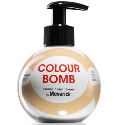 Abbildung von Colour Bomb, Hellbeige, 250 ml, farbablagende und cremefarbene Haarmaske/Conditioner, temporäre Farbauffrischungsbehandlung, semi permanente Haarfarbe, keine Mischung, vegan, ohne Ammoniak/Peroxid