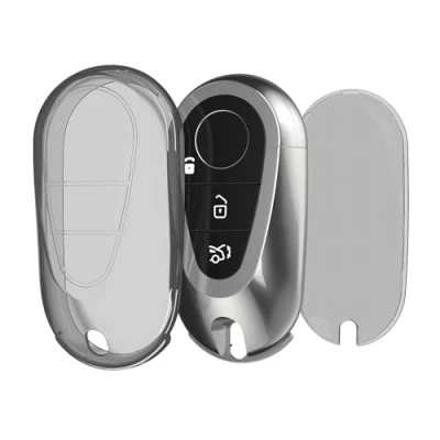 Abbildung von kwmobile Schlüsseltasche Autoschlüssel Hülle kompatibel mit Mercedes Benz 3 Tasten Smart (1 tlg), FLEXIBEL &amp; ELASTISCH: Das TPU Silikon Schlüsselcover ist eine