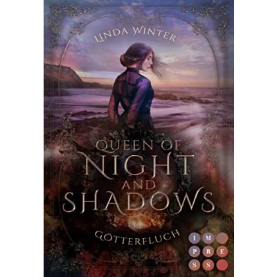 Abbildung von Queen of Night and Shadows. Götterfluch: Fantasy Liebesroman über eine Thronfolgerin, die sich gegen Magie der Elemente behaupten muss