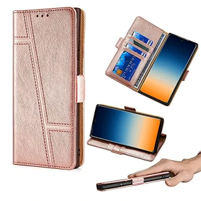 Abbildung von HUAYIJIE GKLTCK Flip Case für ZTE Blade L7a Hülle Handy Ständer Cover [Rosegold]