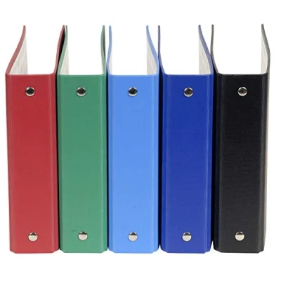 Abbildung von Exacompta 51050E Karteikarten Ringbuch DIN A6 aus Karton mit Kunststoffbezug außen 2 O Ringmechanik Rücken 25 mm 1 Stück Zufallsfarbe ideal für eine ordentliche Ablage Ihrer